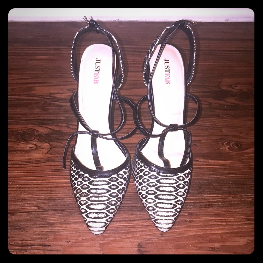 JustFab Zebra Print Heels